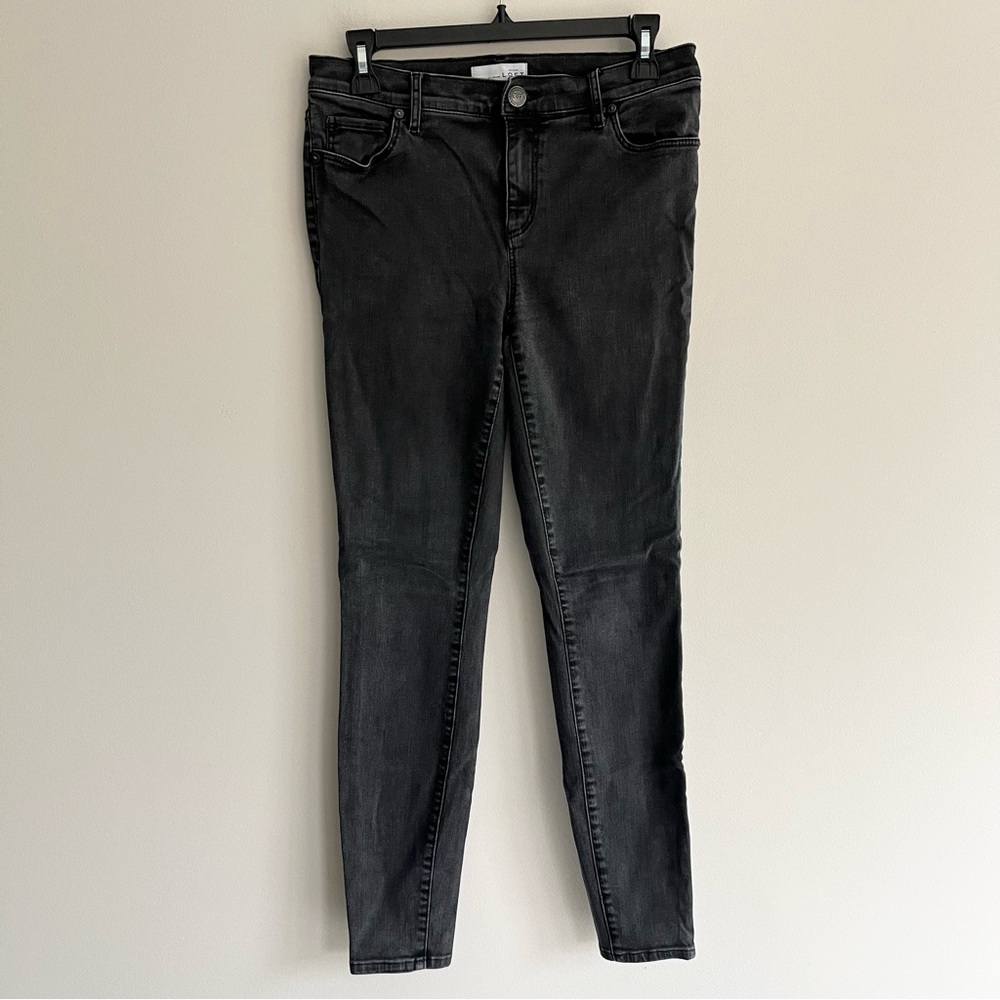 Ann Taylor LOFT Women's  Gray Black Skinny Leggings Jeans sz 28
